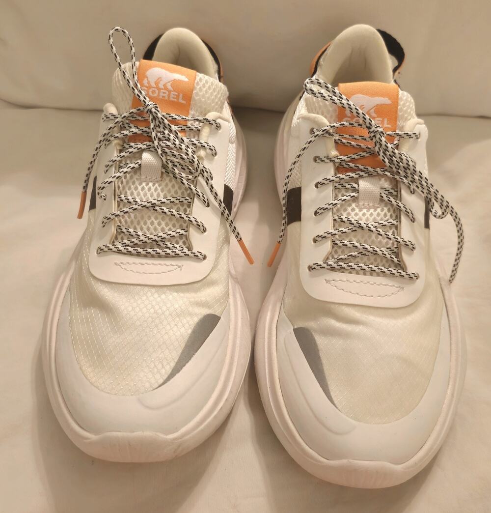 Sorel Explorer Blitz Leisure Sneakers Shoes Womens Size 8 White Lace Up NL4670
